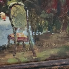 Framed Impressionist Cityscape Oil Painting Signed on Canvas Medium