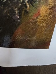 Adam Finli Painting NM 16x36in Painted On 44x30in Canvas Signed Not Framed