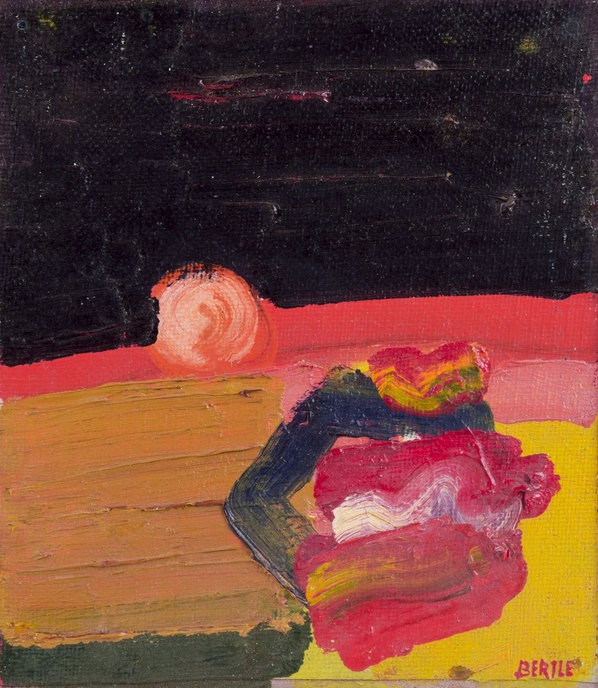 Lars Bertle (b. 1925), Swedish artist. Oil on panel. Abstract composition.