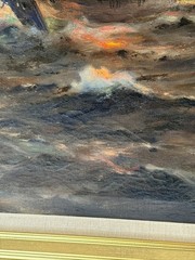 Angel Espoy Painting Nautical Seascape Sunset Evening Antique Famous Listed Oil