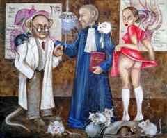 contemporary art painting psychoanalysis freud rat man case portrait woman mouse