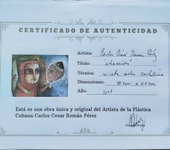 Carlos Cesar cuban Mix On Cardboard Beautifull Art 60×80 Cm T:“Atraccion“