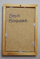 MINIATURE LANDSCAPE OIL PAINTING ON BOARD BY BASIA MAKOWSKA P108