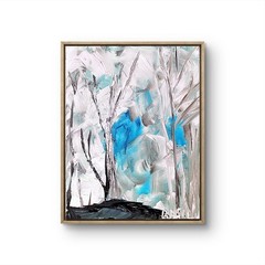 Abstract Landscape Colorful Modern Acrylic Painting On Canvas.