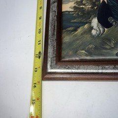 Vintage Framed Silk Portrait “The Blue Boy” No Glass.