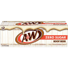 Zero Sugar Root Beer Soda, 12 Fl Oz Cans, 12 Count
