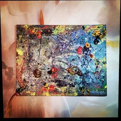 Abstract Painting On Canvas Mixed Medium Original