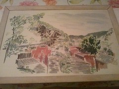 Nice Prentiss Taylor watercolor. Scene of Point of Rocks MD. Well listed artist