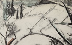 Karl Schropp 1899-1978 Heidelberg / Large Watercolour & Charcoal „Schonach“ Black Forest