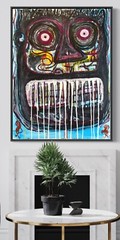 original edú 1990 hand-painted Entitled “Rico Paraíso”