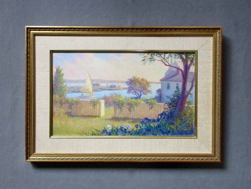 Ernest G. Principato (1945-) „Summer Sailing“ Original Oil Landscape Painting