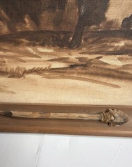 2 Original James Jim Knight Montana Artist 1958 on Canvass Board Western Buffalo