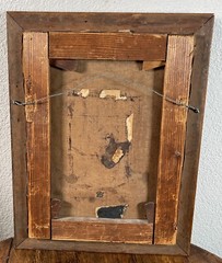 Antique Coat Of Arms Oil Painting 19th Century Family Crest Pegasus Austrian