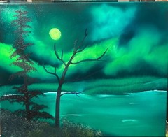 Large New Impressionism Art Painting Oil Canvas Colorist Expressive Deco Hawkins