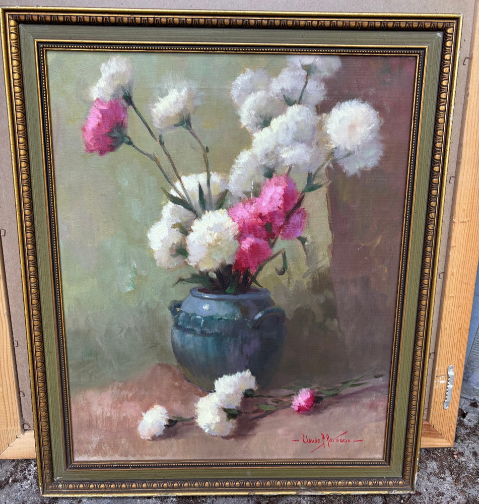 Original Floral Oil by CLAUDE P. PARSONS, AMERICAN (1895 – 1972)