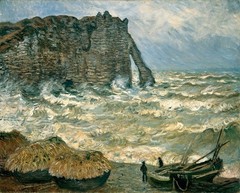 Claude Monet Signed Oil Painting on Canvas 16×24 in Impressionism .