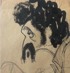 Cartoon by Juan David. Original. No signature. Good Vintage Condition