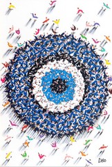 CELO ORIGINAL ACRYLIC ON CANVAS „EVIL EYE PROTECTION“ 36″x27″