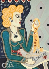JACQUELINE DITT – Sophisticated Lady A4 PRINT n.Painting Woman Lady