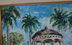 Original Hecto Vidal Oil Painting Glorieta Parque Guanajay Pinar Rio, Cuba 14×11