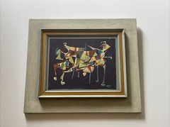 MID CENTURY PAINTING ABSTRACT EXPRESSIONISM MODERNISM ROY DURRANT 1950’S CUBISM