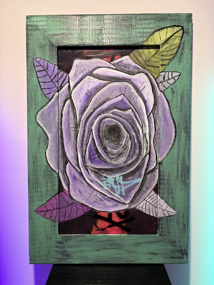 1 of 1 Original Oil Painting 36” x 58” Abstract Lavender Rose Portrait 🔥