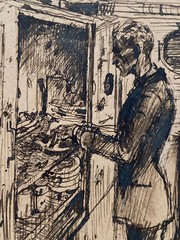 Lieutenant Schmitz-Westerholt – Naval War Painter – Drawing – Pen