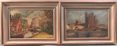 A F Harper Pair Of English Oil Paintings July 1966 Framed