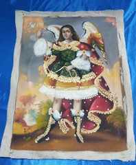 peruvian painting in oil on canvas andean culture cusco 15.5″ x 12″