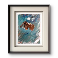 Colorful Neo Expressionist Original Wall Art 11×14 Eagle In A Squall