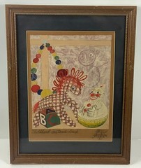 Framed Nursery Toys Painting ‚Childhood Instance – Dusk‘ by Jacque Jacobson ’50