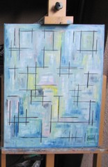 NO WAY OUT wow abstract 16×20 canvas BIG oil painting NEW signed Crowell w/COA