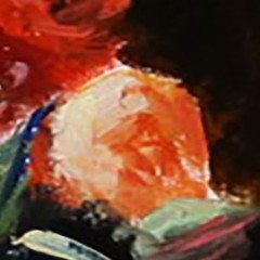 ROSES Flowers Still Life Oil painting UKRAINE 8X10