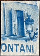 ACEO Original Art Cards Cyanotype Monoprint Of Paris France Street Photography