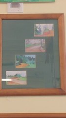 Set of Four Upcountry Paintings by Maui Artist Don Jusko in 24″ x 19″ Koa Frame