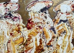 UNSIGNED AUSTRALIAN MODERN WC ABSTRACT „THREE DANCERS“ 1980