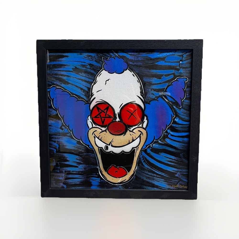 Wall Decor Pop Art Simpsons Krusty The Clown Framed Hand Painted Bart Homer