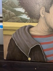 2nd Of 2 Original Large Oil On Canvas Paintings 28” X 28” Renaissance Homage 2