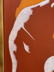 Vintage Painting Abstract Mexican Modernism Pointillism Expressionism Large