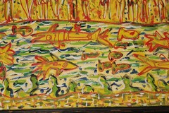 Joe Strasser Tropical Island Original Painting FOLK ART Collectors MUST L@@K