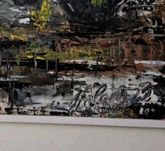 MCM Semi-abstract Still Life Oil Painting W Palette Knife Signed ’73- 15″×13″