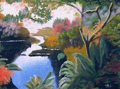 Art, Painting, „Frozen Lake“ – giclee on canvas 8″ x 12″ by Yelena Berzon