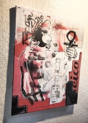 16 inch x 20 inch x 5/8 of an inch – Pop Art Painting by A. Avila