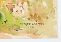 Watercolor on paper View Country Homestead by Egbert Cadmus American 1868-1939