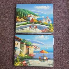 8×10″(20x26cm) 100% hand painted oil flat,Mediterranean/Ocean scenes/Water Front