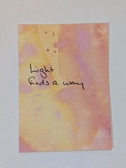 Original ACEO watercolor art card with handwritten text – No. 4/9