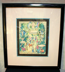 Framed Charles Cobelle Signed Lithograph Art COA 162/500 Titled „Rue De La Paix“