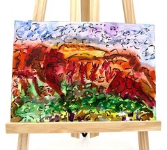 Abiquiu Watercolor Painting Pen And Ink The Colors Of Abiquiu2 Original By Mel