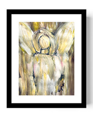 Guajardo Art: Angel 11X8.5 Original Paper Abstract Expressionism