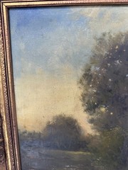 N. Briganti (Nicholas 1861-1944 Italian American) Oil Painting Canvas Signed 2x